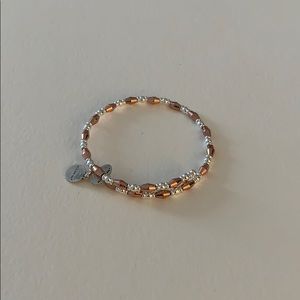 Alex and Ani Silver and Rose Gold Beaded Wrap